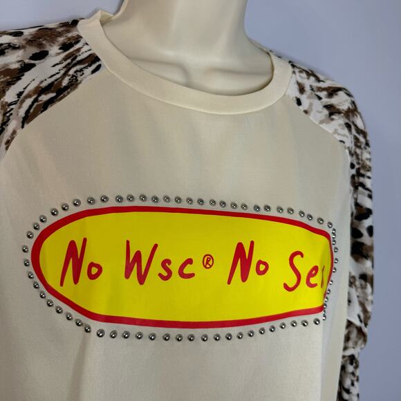 WhenSmokeClears  Camo Long Sleeve T-Shirt Spell out Pull-over Small - Picture 3 of 8